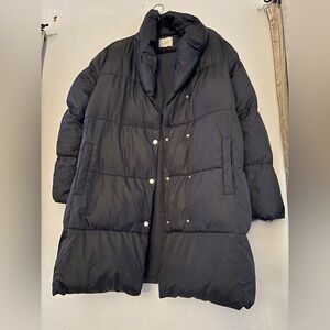 Women's Black Puffer Jacket LOFT